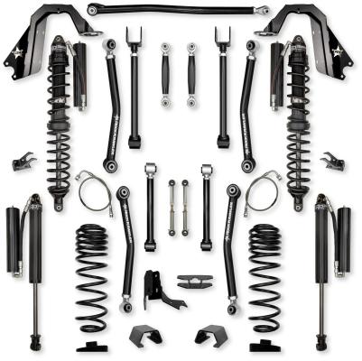 4.5 Inch Adventure X Coilover No Limits Mid-Arm Suspension System for Jeep Gladiator JT Diesel Models Comp Stage 1 Rock Krawler