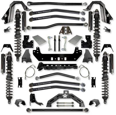 4.5 Inch X-Factor X2 Coilover Long-Arm Suspension System for Jeep Gladiator JT Gas Models Trail Runner System Stage 1 Rock Krawler
