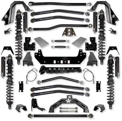 4.5 Inch X-Factor X2 Coilover No Limits Long-Arm Suspension System for Jeep Gladiator JT Gas Models Trail Runner System Stage 1 Rock Krawler