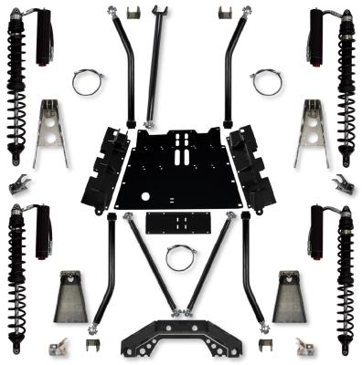4.5 Inch X-Factor X2 Flat-Belly 4 Inch Stretch Coilover Long-Arm Suspension System For Jeep Wrangler LJ Trail Runner System Stage 2 Rock Krawler