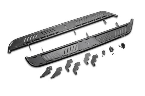 Roan Running Boards Full Length (1 Step per Side) 2018-2026 Jeep Wrangler JL Textured Black NFab