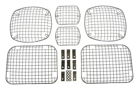 1987-1995 YJ Wrangler Headlamp/Tail Lamp/Turn Signal Guards Chrome RT Off Road