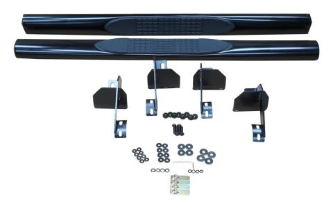 Black Tubular Side Steps for Jeep JK Wranglers w/ 2-Doors RT Off Road