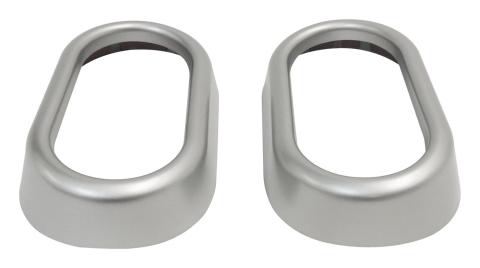 Door Handle Accents for 07-10 Jeep JK Wrangler, Set of 2, Plastic, Silver RT Off Road