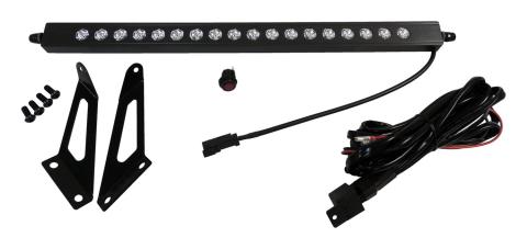 20 inch LED Light Bar With Hood Bracket Kit for 2007-2018 Jeep JK Wrangler RT Off Road