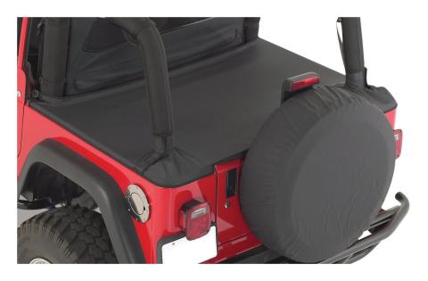 Tonneau Cover Soft Folding Cover Black Denim Channel Mounted 1992-1995 YJ Wrangler RT Off Road