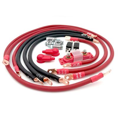 2007-2018 Jeep Wrangler JK Battery Cable Kit 3.8 Liter 2 Gauge Battery Cable Big7Kits