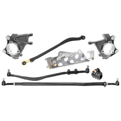 Currectlync Wrangler JK High Steer Kit For Ram Assist. Incl. Knuckles Drag Link Tie Rod Jeep JL/JT Trac Bar Trac Bar Reloc/Ram Mount Tie Rod Clamp RockJock 4x4