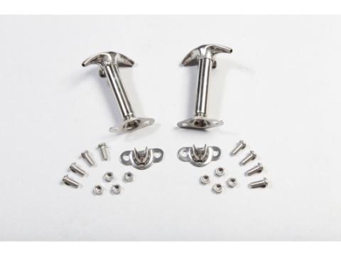 Hood Catch Kit Stainless Steel 41-95 Jeep CJ/Wrangler YJ Rugged Ridge