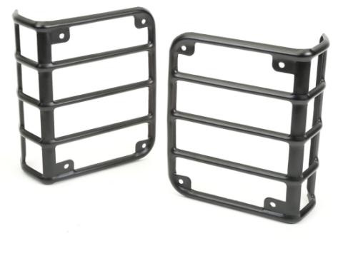 Euro Guard Kit Tail Light Textured Black 07-18 Jeep Wrangler JK Rugged Ridge