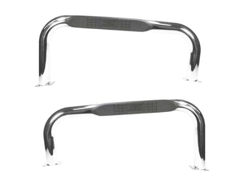 Side Step Kit Stainless Steel Tubular 76-83 Jeep CJ Rugged Ridge