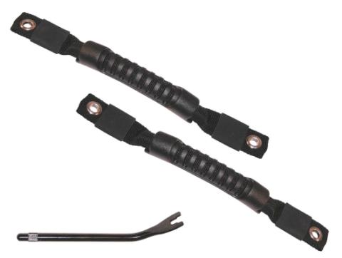 This Pair of Black Door Pull Straps from Rugged Ridge Fit 97-06 Jeep Wrangler. Rugged Ridge