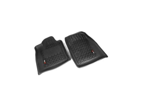 All Terrain Floor Liner Front Pair Black 84-01 Jeep Cherokee XJ Rugged Ridge