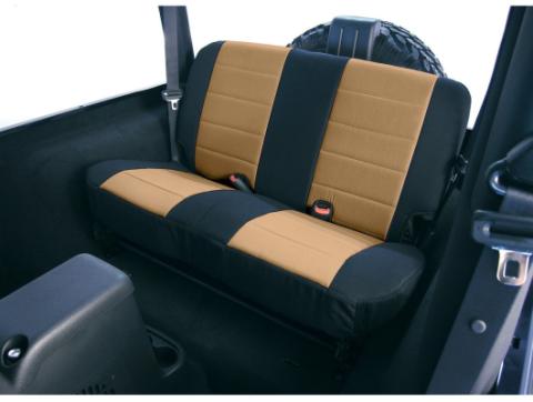 Neoprene Seat Cover Rugged Ridge Rear Tan 97-02 Wrangler Rugged Ridge