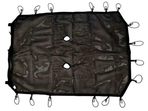Eclipse Sun Shade Full Black 07-18 Jeep Wrangler JKU 4 Door Rugged Ridge