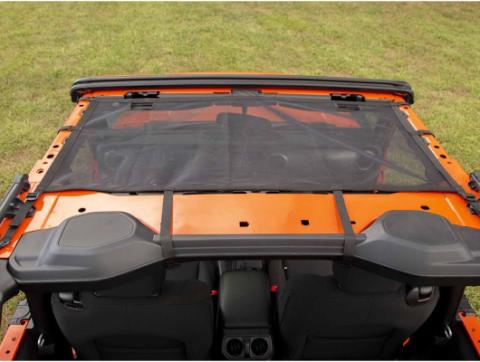 Eclipse Sun Shade Front Black 18-Present Jeep Wrangler Jl 2-Dr Rugged Ridge