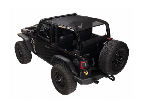 Eclipse Sun Shade Full Black 18-Present Jeep Wrangler Jl 2-Dr Rugged Ridge