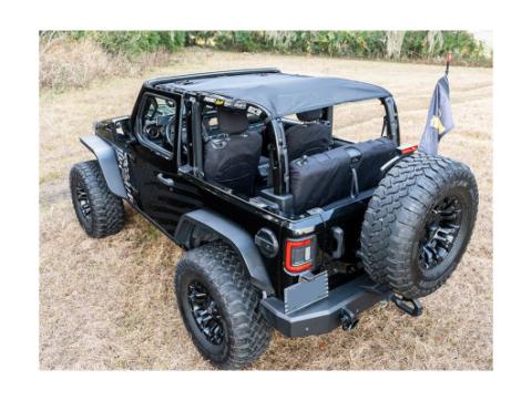 Eclipse Sun Shade Full Black 18-Present Jeep Wrangler Jl 2-Dr Rugged Ridge