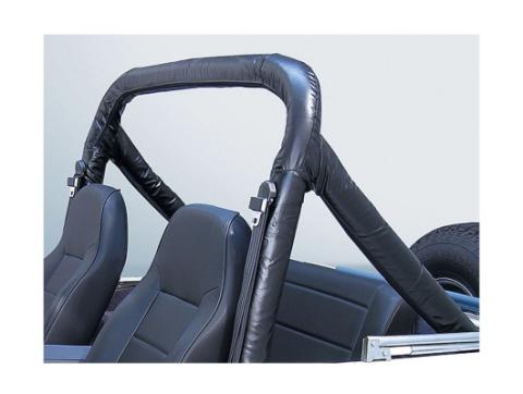This Black Polyester Roll Bar Cover from Rugged Ridge 07-18 Jeep Wrangler JKs. Rugged Ridge