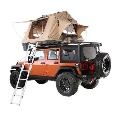 Overlander Roof Top Tent Open size 95 Inch W x 56 Inch L x 51 Inch H Load capacity is 661 lbs Sleeps 2-3 Smittybilt