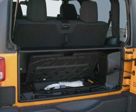 Standard Cargo Enclosure - 11-18 Wrangler Does Not Secure Entire Rear Cargo Area of 4-Door Models Black Tuffy Security Products