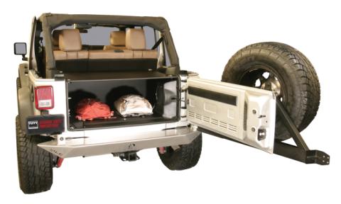 Premium Cargo Enclosure - 11-13 Wrangler JK {4-Door} 14-18 Wrangler JK {Rear Seats Must Be Removed on 2-Door Models} Black Tuffy Security Products
