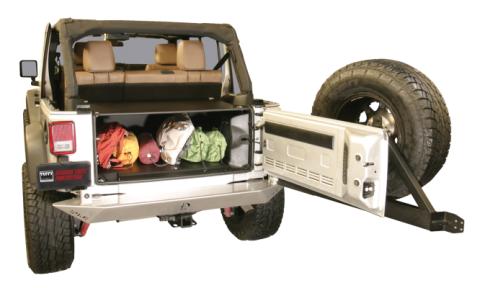 Premium Cargo Enclosure - 11-13 Wrangler JK {4-Door} 14-18 Wrangler JK {Rear Seats Must Be Removed on 2-Door Models} Black Tuffy Security Products