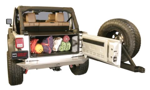 Premium Cargo Enclosure - 11-13 Wrangler JK {4-Door} 14-18 Wrangler JK {Rear Seats Must Be Removed on 2-Door Models} Black Tuffy Security Products