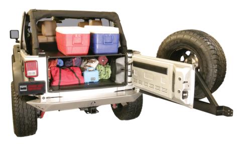 Premium Cargo Enclosure - 11-13 Wrangler JK {4-Door} 14-18 Wrangler JK {Rear Seats Must Be Removed on 2-Door Models} Black Tuffy Security Products