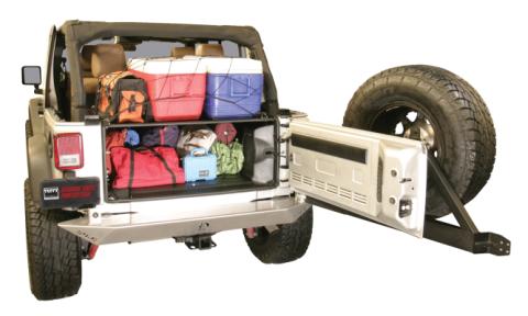 Premium Cargo Enclosure - 11-13 Wrangler JK {4-Door} 14-18 Wrangler JK {Rear Seats Must Be Removed on 2-Door Models} Black Tuffy Security Products