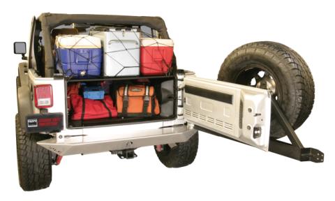 Premium Cargo Enclosure - 11-13 Wrangler JK {4-Door} 14-18 Wrangler JK {Rear Seats Must Be Removed on 2-Door Models} Black Tuffy Security Products