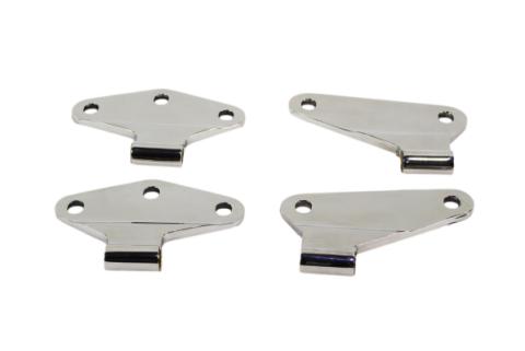 Jeep JK Body Door Hinge Set 4 Pieces 2 Door 07-18 Wrangler JK Polished Silver Kentrol