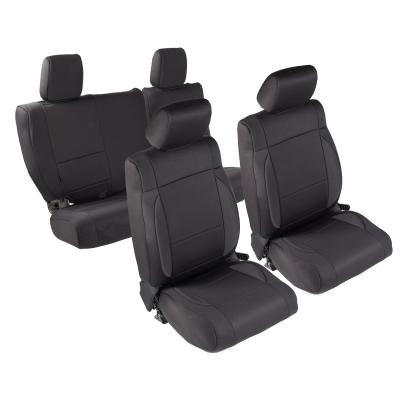 Neoprene Seat Cover Set Front/Rear Black 08-12 Wrangler JK 4 Door Smittybilt