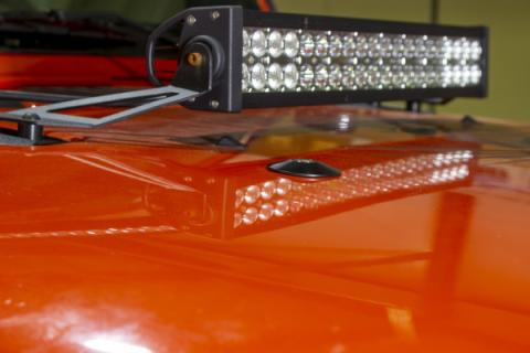 Jeep Wrangler Hood Bumper Deletes For 97-19 Wrangler JK/TJ Black Powdercoat Stainless Steel Kentrol