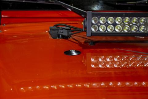 Jeep Wrangler Hood Bumper Deletes For 97-19 Wrangler JK/TJ Black Powdercoat Stainless Steel Kentrol