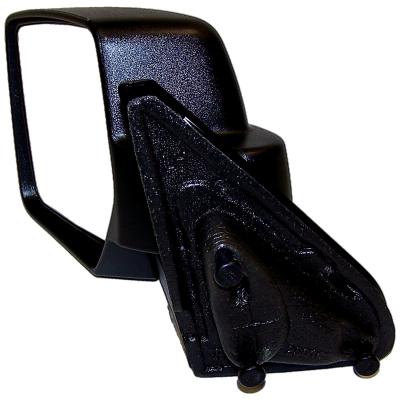 Black ; Left Manual, Manual Folding Mirror for 2007-2014 Jeep MK Patriot Crown Automotive