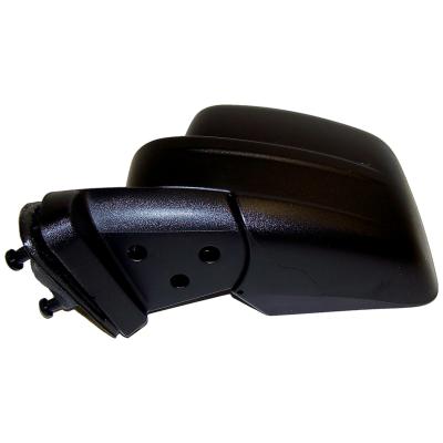 Black ; Left Manual, Manual Folding Mirror for 2007-2014 Jeep MK Patriot Crown Automotive