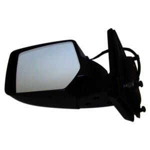 Black ; Left Power, Manual Folding Mirror for 2007-2010 Jeep MK Patriot Crown Automotive