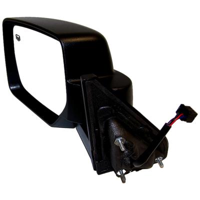Black ; Left Power, Heated, Manual Folding Mirror for 2007-2014 Jeep MK Patriot Crown Automotive