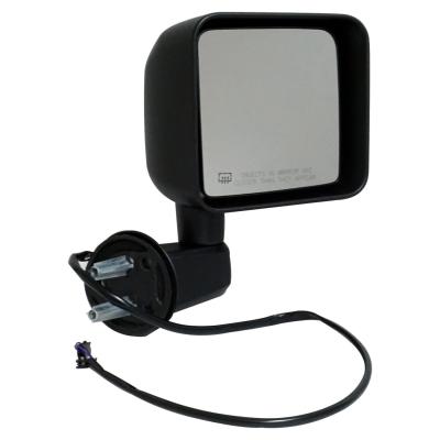 Black ; Right Power, Heated, Manual Folding Mirror for 2015-2018 Jeep JK Wrangler Crown Automotive
