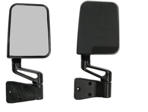 Door Mirror Kit Pair Black 87-02 Jeep Wrangler YJ/TJ Rugged Ridge
