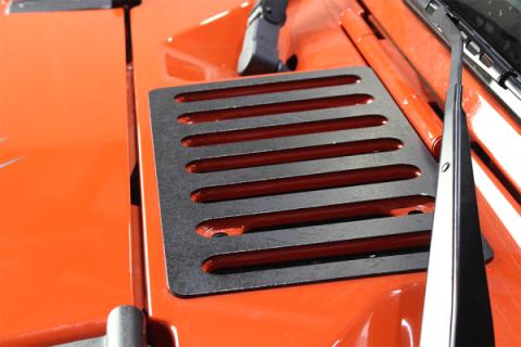 Jeep CJ5 Hood Vent 55-77 CJ5 Powdercoat Black Kentrol