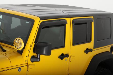 Ventvisor Deflector for 2007-2018 Jeep Wrangler and More Smoke Outside Mount 4 Piece AVS