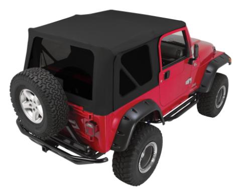Soft Top 1987-1995 YJ Wrangler Black Diamond w/Frames/Soft Upper Doors/Hardware RT Off Road
