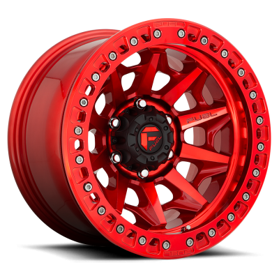 Aluminum Wheels 17X9 Covert Beadlock D113 5 On 150 Candy Red 110.1 Bore -15 Offset Multi Spoke Fuel Off Road Wheels