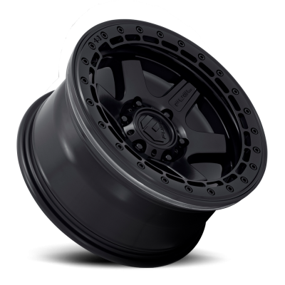 Aluminum Wheels 17X8.5 Block Beadlock D122 6 On 139.7 Matte Black Matte Black Ring 106.1 Bore 0 Offset 6 Spoke Fuel Off Road Wheels
