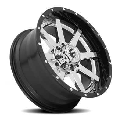Aluminum Wheels 20X12 Maverick D260 8 On 180 Chrome/Gloss Black Lip 125.1 Bore -44 Offset Fuel Off Road Wheels
