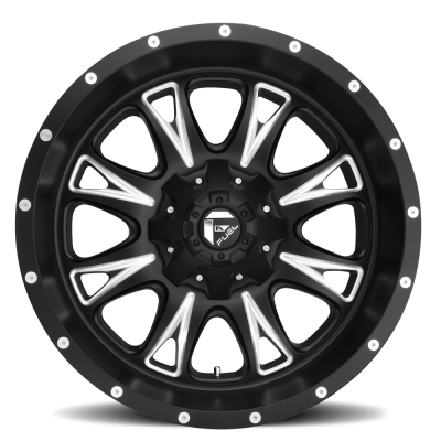 Aluminum Wheels 18X9 Throttle D513 8 On 165.1 Black Milled 125.2 Bore 20 Offset Fuel Off Road Wheels
