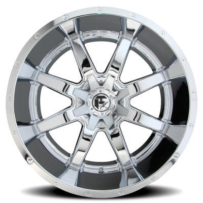 Aluminum Wheels 22X12 Maverick D536 8 On 180 Chrome 124.3 Bore -44 Offset Fuel Off Road Wheels