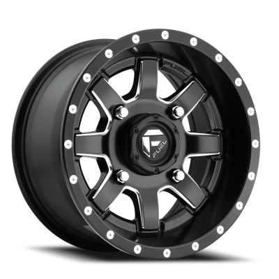 Aluminum Wheels 15X10 Maverick UTV D538 4 On 156 Matte Black Milled 132 Bore 0 Offset Fuel Off Road Wheels